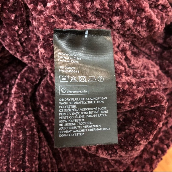 H & M DIVIDED WOMENS TURTLENECK WAFFLE KNIT EXTRA SOFT SWEATER SZ LG EGGPLANT - Picture 8 of 9